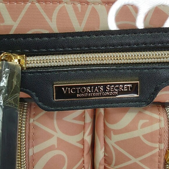 'VICTORIA'S SECRET' LOGO SIGNATURE TRAIN CASE 4 - PIECE SET - Picture 8 of 16